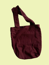 Load image into Gallery viewer, Maroon linen tote
