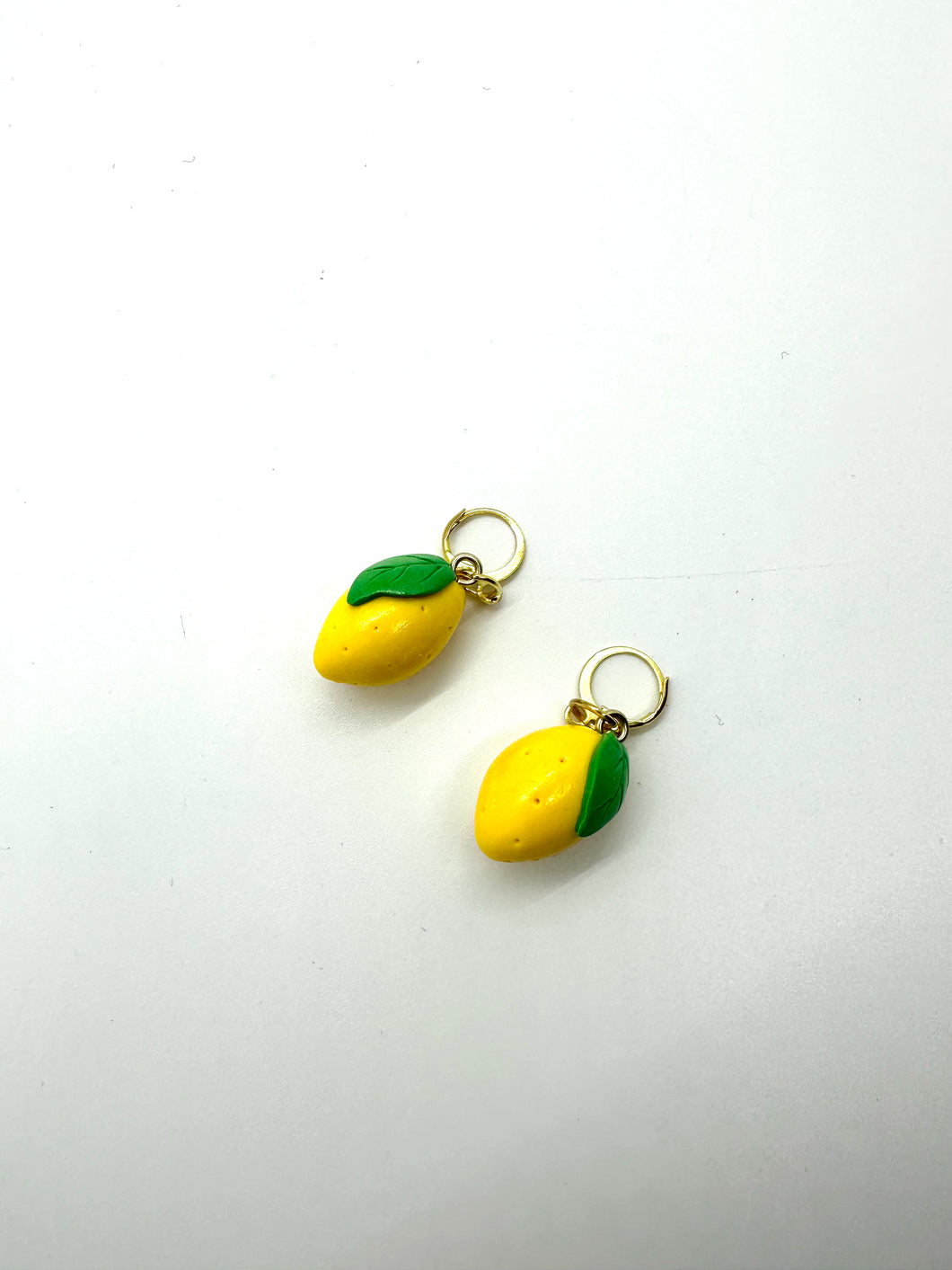 Lemon charm earrings