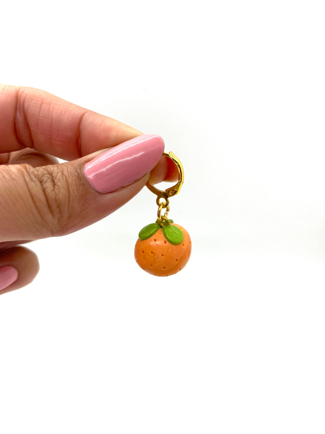 orange charm earring