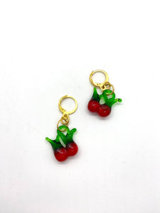 Glass Cherry charms